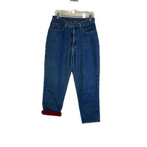 Vintage 90s L.L. Bean Fleece Lined Insulated High Rise Jeans USA